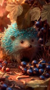a-cute-baby-hedgehog-alone-in-a-garden-turquoise-g