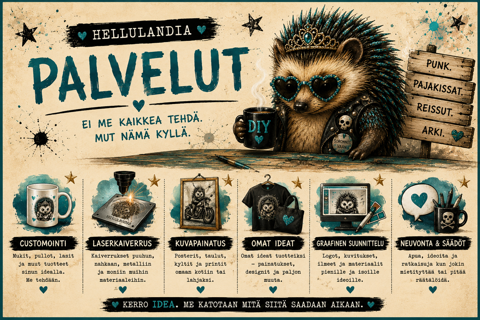 Hellualndian palvelut luovalle ihmiselle