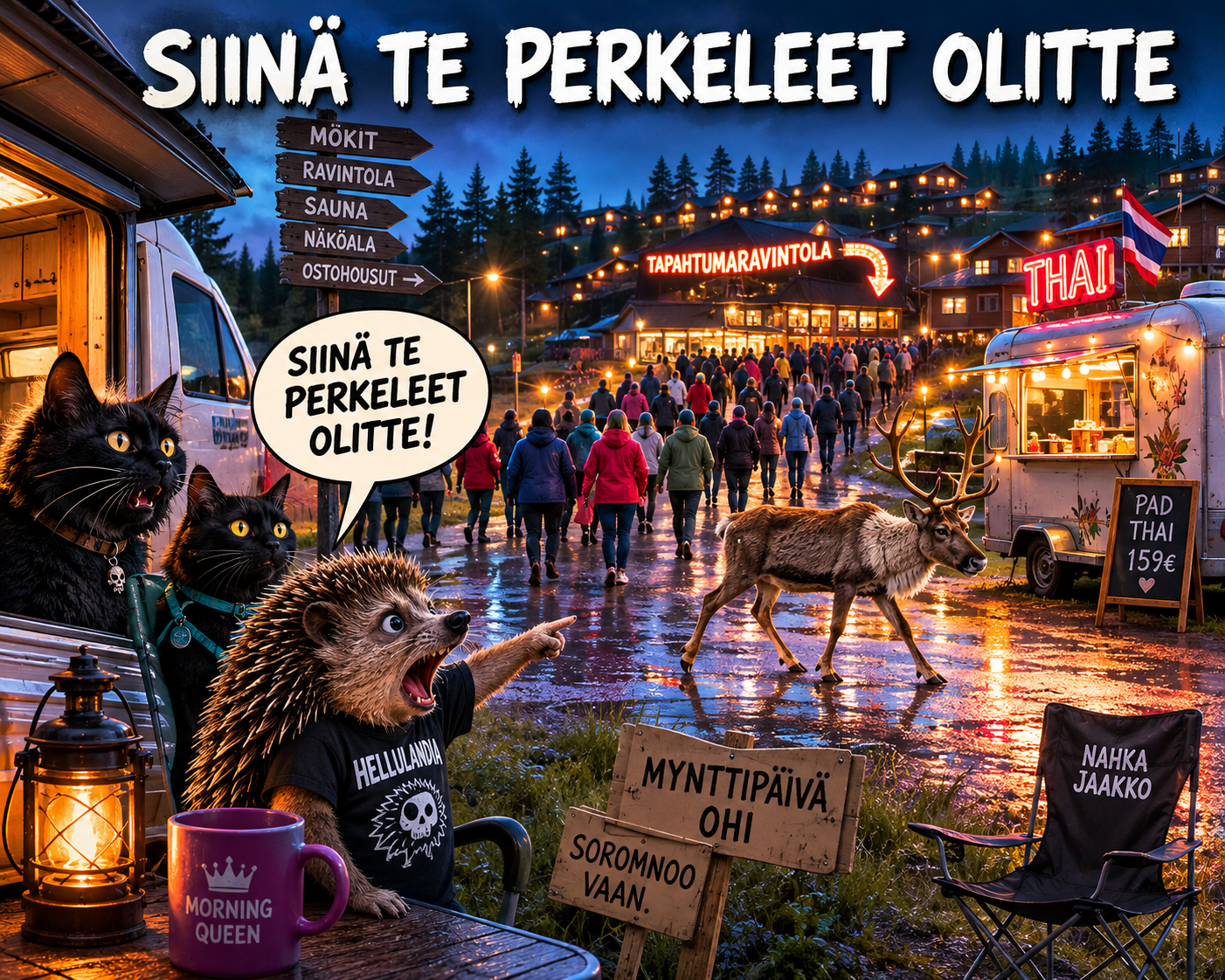 No siellähän te perkeleet olitte – Saariselän ilta | Hellulandia