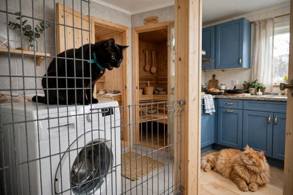 cats_fence_washing_machine