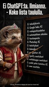 hedgehog_professor_blackboard_poster